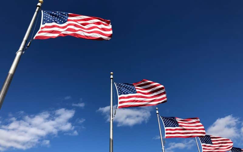 US flags